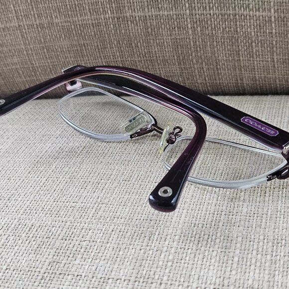 Coach Bettie Ladies Eyeglasses/Glasses Frame Purple Half Rim Eye Wear HC5004 - Picture 4 of 12